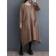 Pockets Printed Split-Joint Split-Side Long Sleeves Loose Round-Neck Midi Dresses Pockets Printed Split-Joint Split-Side Long Sleeves Loose Round-Neck Midi Dresses