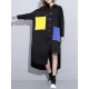 Long Sleeves Loose Asymmetric Buttoned Contrast Color Pockets Lapel Midi Dresses Shirt Dress Long Sleeves Loose Asymmetric Buttoned Contrast Color Pockets Lapel Midi Dresses Shirt Dress