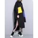 Long Sleeves Loose Asymmetric Buttoned Contrast Color Pockets Lapel Midi Dresses Shirt Dress Long Sleeves Loose Asymmetric Buttoned Contrast Color Pockets Lapel Midi Dresses Shirt Dress