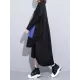 Long Sleeves Loose Asymmetric Buttoned Contrast Color Pockets Lapel Midi Dresses Shirt Dress Long Sleeves Loose Asymmetric Buttoned Contrast Color Pockets Lapel Midi Dresses Shirt Dress