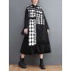 Asymmetric Buttoned Polka-Dot A-Line Long Sleeves Lapel Midi Dresses Asymmetric Buttoned Polka-Dot A-Line Long Sleeves Lapel Midi Dresses