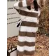 Striped Long Sleeves Loose V-Neck Midi Dresses Knit Dresses Striped Long Sleeves Loose V-Neck Midi Dresses Knit Dresses