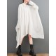 Asymmetric Buttoned Pockets Solid Color A-Line High-Low Lapel Shirt Dress Midi Dresses Asymmetric Buttoned Pockets Solid Color A-Line High-Low Lapel Shirt Dress Midi Dresses