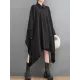 Asymmetric Buttoned Pockets Solid Color A-Line High-Low Lapel Shirt Dress Midi Dresses Asymmetric Buttoned Pockets Solid Color A-Line High-Low Lapel Shirt Dress Midi Dresses