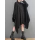 Asymmetric Buttoned Pockets Solid Color A-Line High-Low Lapel Shirt Dress Midi Dresses Asymmetric Buttoned Pockets Solid Color A-Line High-Low Lapel Shirt Dress Midi Dresses