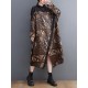 Asymmetric Printed Split-Front Split-Joint Long Sleeves Loose Mock Neck Midi Dresses Asymmetric Printed Split-Front Split-Joint Long Sleeves Loose Mock Neck Midi Dresses