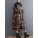 Asymmetric Printed Split-Front Split-Joint Long Sleeves Loose Mock Neck Midi Dresses Asymmetric Printed Split-Front Split-Joint Long Sleeves Loose Mock Neck Midi Dresses
