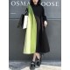 Long Sleeves Loose Asymmetric Buttoned Contrast Color Split-Joint Lapel Midi Dresses Shirt Dress Long Sleeves Loose Asymmetric Buttoned Contrast Color Split-Joint Lapel Midi Dresses Shirt Dress