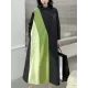 Long Sleeves Loose Asymmetric Buttoned Contrast Color Split-Joint Lapel Midi Dresses Shirt Dress Long Sleeves Loose Asymmetric Buttoned Contrast Color Split-Joint Lapel Midi Dresses Shirt Dress