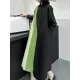 Long Sleeves Loose Asymmetric Buttoned Contrast Color Split-Joint Lapel Midi Dresses Shirt Dress Long Sleeves Loose Asymmetric Buttoned Contrast Color Split-Joint Lapel Midi Dresses Shirt Dress