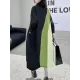 Long Sleeves Loose Asymmetric Buttoned Contrast Color Split-Joint Lapel Midi Dresses Shirt Dress Long Sleeves Loose Asymmetric Buttoned Contrast Color Split-Joint Lapel Midi Dresses Shirt Dress
