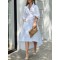 High-Low Loose Solid Color V-Neck Maxi Dresses Midi Dresses