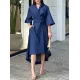 High-Low Loose Solid Color V-Neck Maxi Dresses Midi Dresses High-Low Loose Solid Color V-Neck Maxi Dresses Midi Dresses