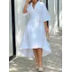 High-Low Loose Solid Color V-Neck Maxi Dresses Midi Dresses High-Low Loose Solid Color V-Neck Maxi Dresses Midi Dresses
