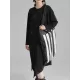 Asymmetric Three-Dimensional Flower High-Low Long Sleeves Round-Neck Midi Dresses Asymmetric Three-Dimensional Flower High-Low Long Sleeves Round-Neck Midi Dresses