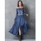 Off Shoulder Split-front Embroidered Midi Dresses
