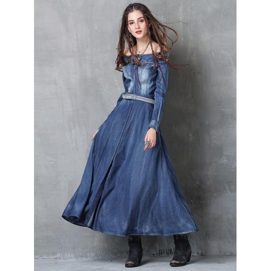 Off Shoulder Split-front Embroidered Midi Dresses Off Shoulder Split-front Embroidered Midi Dresses