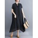 Original Solid Lapel Frenum Dress Original Solid Lapel Frenum Dress