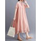 Original Solid Lapel Frenum Dress Original Solid Lapel Frenum Dress