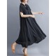 Original Solid Lapel Frenum Dress Original Solid Lapel Frenum Dress