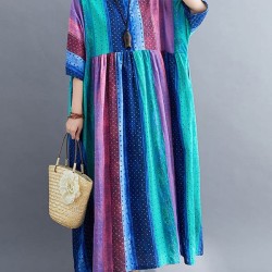 Original Printed Round-Neck Dress