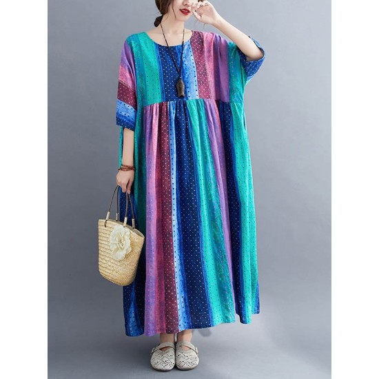 Original Printed Round-Neck Dress Original Printed Round-Neck Dress