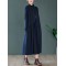 Original Solid High-Neck Knitting Dress