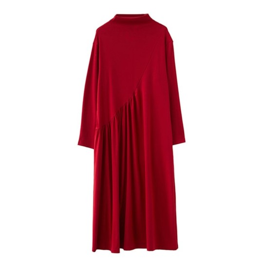 Original Solid High-Neck Knitting Dress Original Solid High-Neck Knitting Dress