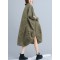 Vintage Plaid Irregularity Shirt Dresses