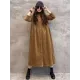 Original Solid Corduroy Lapel Dress Original Solid Corduroy Lapel Dress