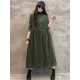 Original Solid Corduroy Lapel Dress Original Solid Corduroy Lapel Dress
