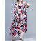 Original Floral Round-Neck Dresses