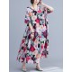 Original Floral Round-Neck Dresses Original Floral Round-Neck Dresses