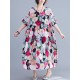 Original Floral Round-Neck Dresses Original Floral Round-Neck Dresses