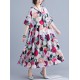Original Floral Round-Neck Dresses Original Floral Round-Neck Dresses