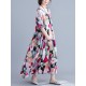 Original Floral Round-Neck Dresses Original Floral Round-Neck Dresses