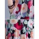 Original Floral Round-Neck Dresses Original Floral Round-Neck Dresses