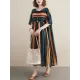 Original Cotton Blend Stripe Half Sleeve Maxi Dress Original Cotton Blend Stripe Half Sleeve Maxi Dress