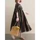 Original Cotton Blend Stripe Half Sleeve Maxi Dress Original Cotton Blend Stripe Half Sleeve Maxi Dress