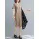 Artistic Irregular Printed Split-Joint Loose Short Sleeve Dress Artistic Irregular Printed Split-Joint Loose Short Sleeve Dress