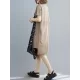 Artistic Irregular Printed Split-Joint Loose Short Sleeve Dress Artistic Irregular Printed Split-Joint Loose Short Sleeve Dress