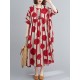 Original Polka-Dot Split-Joint Round-Neck Midi Dress Original Polka-Dot Split-Joint Round-Neck Midi Dress