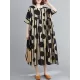 Original Polka-Dot Split-Joint Round-Neck Midi Dress Original Polka-Dot Split-Joint Round-Neck Midi Dress
