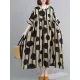 Original Polka-Dot Split-Joint Round-Neck Midi Dress Original Polka-Dot Split-Joint Round-Neck Midi Dress