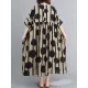 Original Polka-Dot Split-Joint Round-Neck Midi Dress Original Polka-Dot Split-Joint Round-Neck Midi Dress