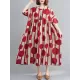 Original Polka-Dot Split-Joint Round-Neck Midi Dress Original Polka-Dot Split-Joint Round-Neck Midi Dress