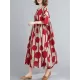 Original Polka-Dot Split-Joint Round-Neck Midi Dress Original Polka-Dot Split-Joint Round-Neck Midi Dress