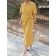 Original Solid Color Irregularity Pleats Midi Dress Original Solid Color Irregularity Pleats Midi Dress