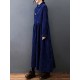 Vintage Split-Joint Solid Color Long Sleeves Lapel A-Line Corduroy Midi Dress Vintage Split-Joint Solid Color Long Sleeves Lapel A-Line Corduroy Midi Dress