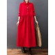 Vintage Split-Joint Solid Color Long Sleeves Lapel A-Line Corduroy Midi Dress Vintage Split-Joint Solid Color Long Sleeves Lapel A-Line Corduroy Midi Dress